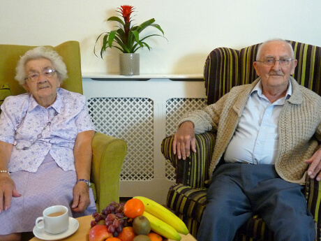 Residents in the living room