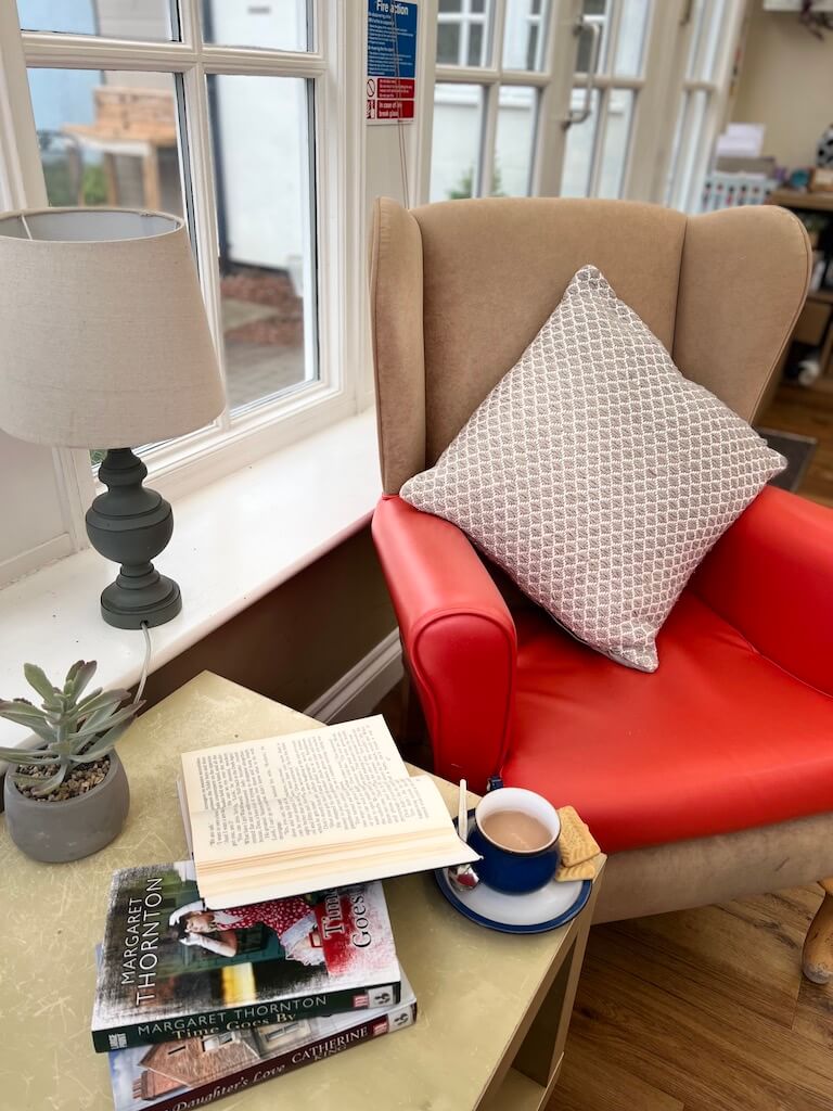 Chair and a coffee table